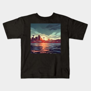 Seattle | Comics Style Kids T-Shirt